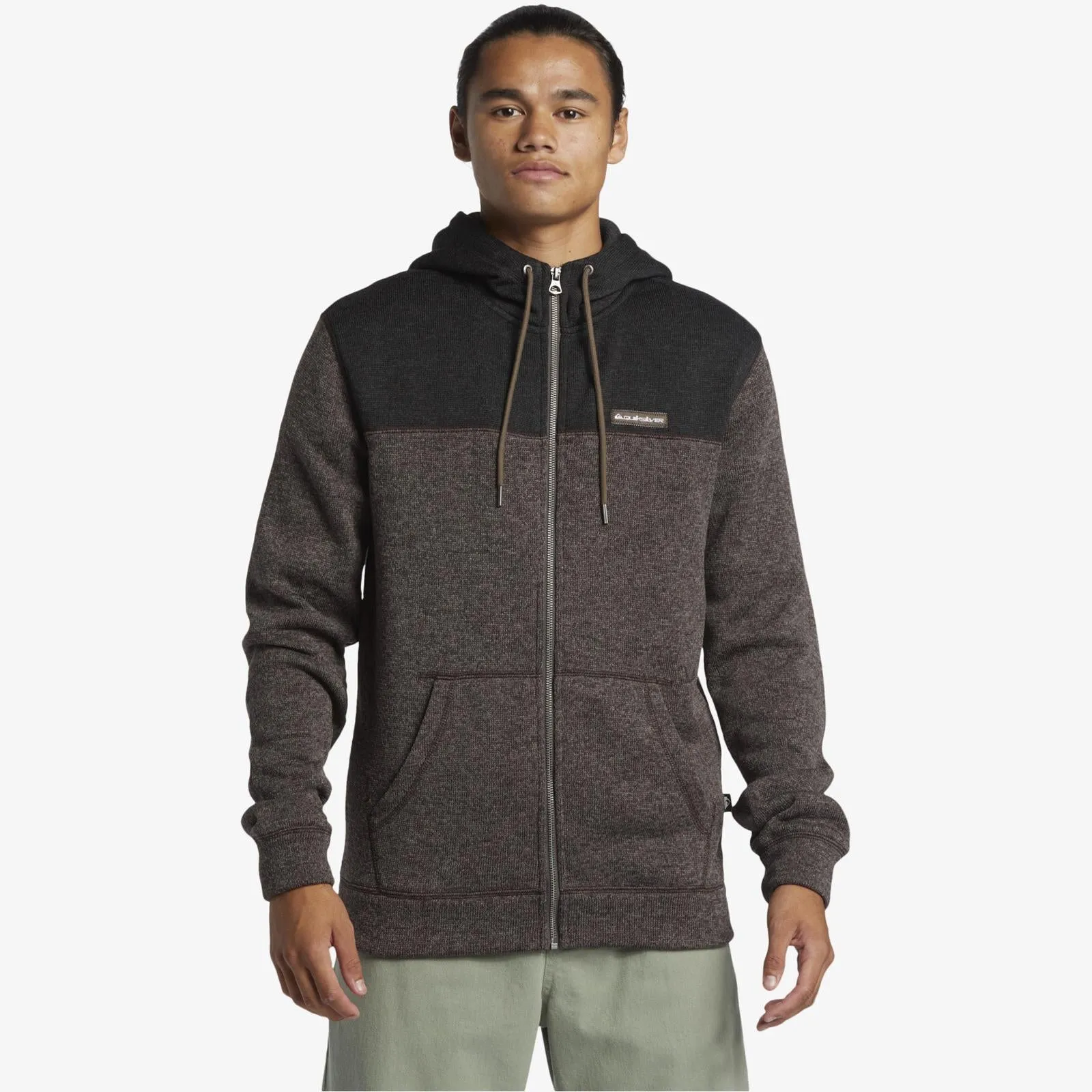 Classic Relaxed Quiksilver Mens Keller Block Zip Up Hoodie