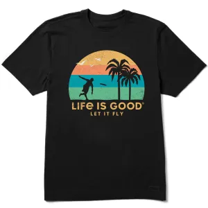 Men's Let It Fly Beach Vista Short Sleeve Crusher Tee Business Meeting Trendy Design