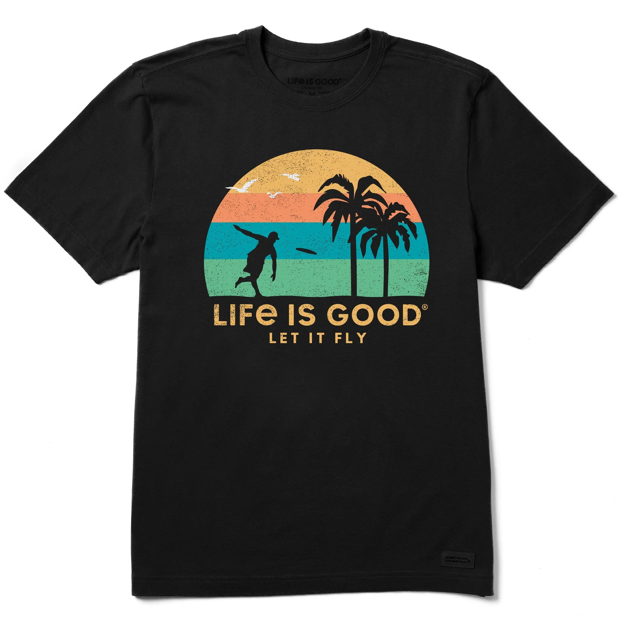 Men's Let It Fly Beach Vista Short Sleeve Crusher Tee Business Meeting Trendy Design