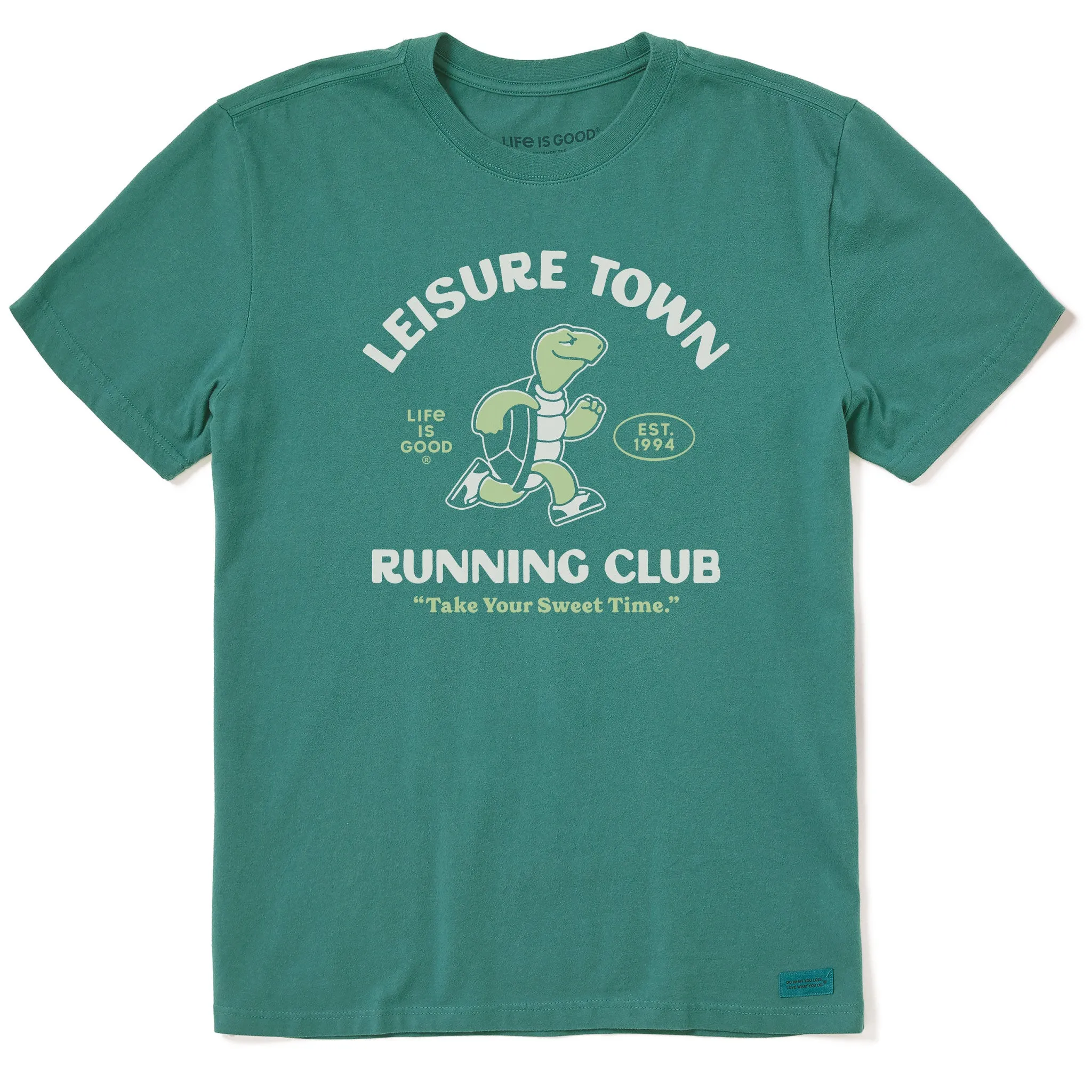 Men's Leisure Town Running Club Short Sleeve Crusher Tee Summer Casual