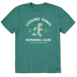 Men's Leisure Town Running Club Short Sleeve Crusher Tee Heat Transfer Printing