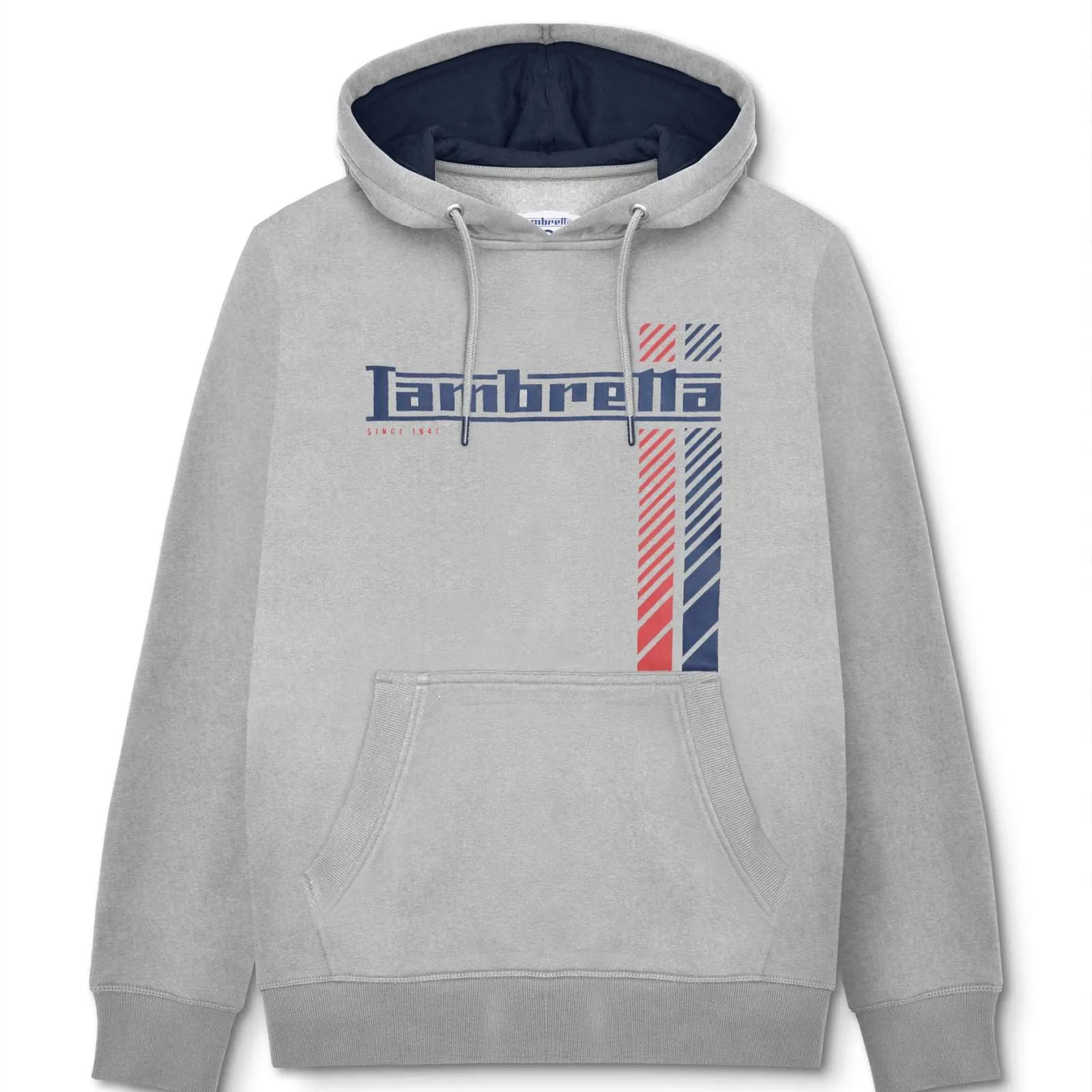 Lambretta Mens Racing Stripe Hoodie Autumn Wear