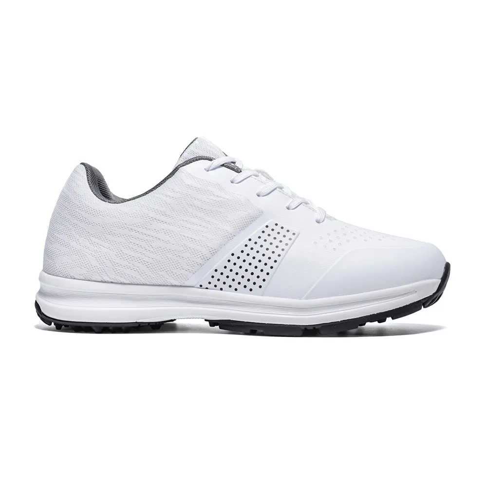 Foot Support Ask Echo MX515 Men's Breathable Spikeless Golf Shoes /  White