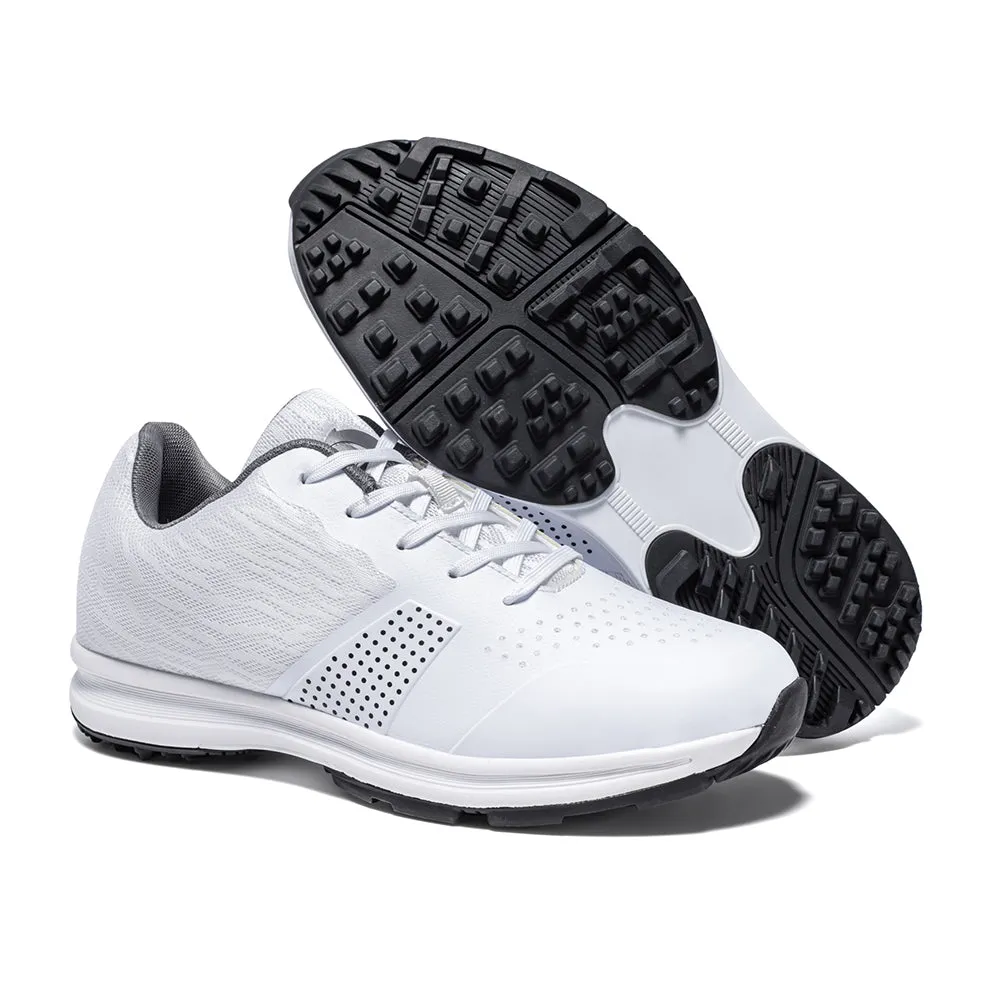 Ask Echo MX515 Men's Breathable Spikeless Golf Shoes /  White Daily Use Speed Control