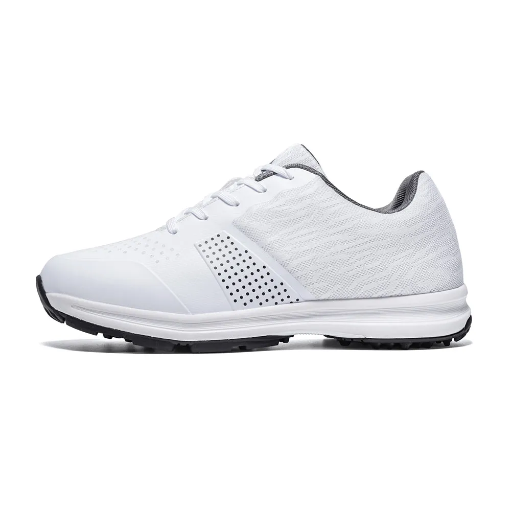 True Fit Ask Echo MX515 Men's Breathable Spikeless Golf Shoes /  White