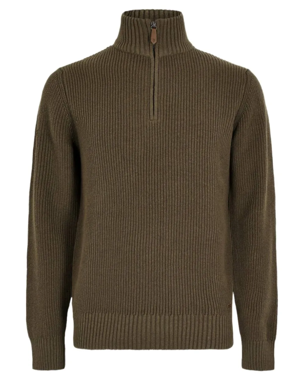 Dubarry Mens Portmarnock Fisherman Zip Neck Sweater Flexible Waistband NonRestrictive Movement