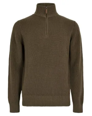 Dubarry Mens Portmarnock Fisherman Zip Neck Sweater Flexible Waistband NonRestrictive Movement