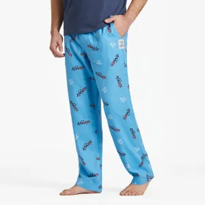 Men's USA Truck Pattern Classic Sleep Pant Minimal Rest Fit