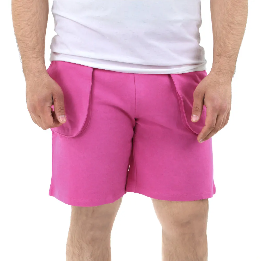 Men's 2 Pockets Cotton Short,Fuchsia Comfort Tech