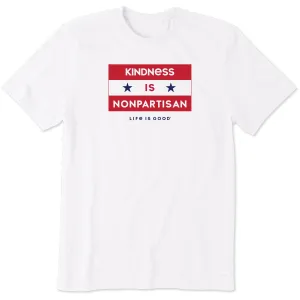 Sustainable Packaging Fit Comfort Men's Kindness is nonpartisan Short Sleeve Crusher Tee