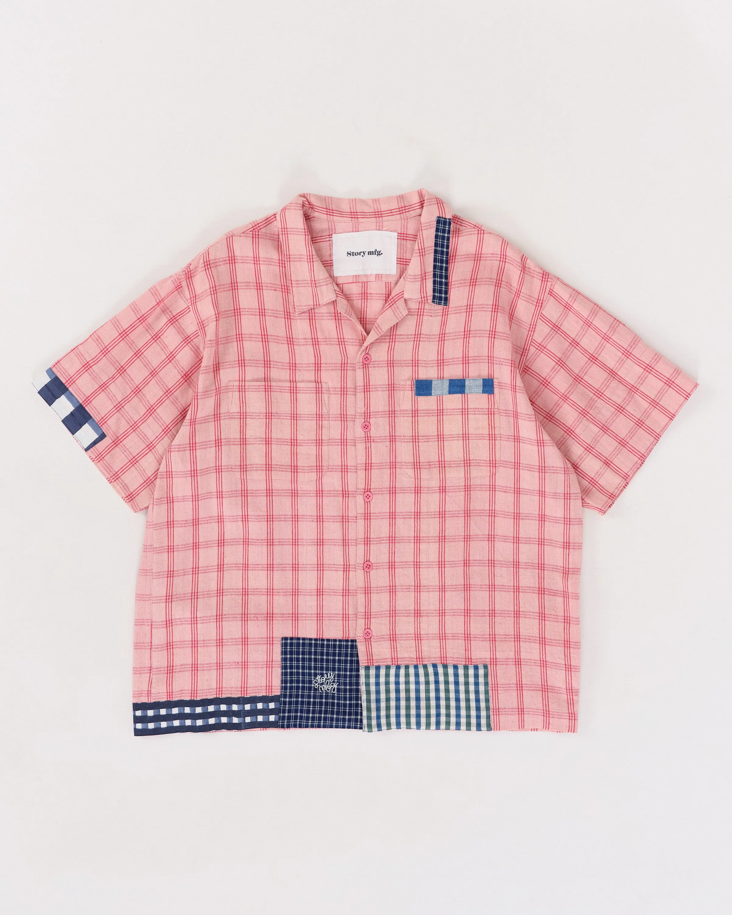 Chill Design Relaxed Comfort Wear PA Shirt SS - Pink Picnic Handloom
