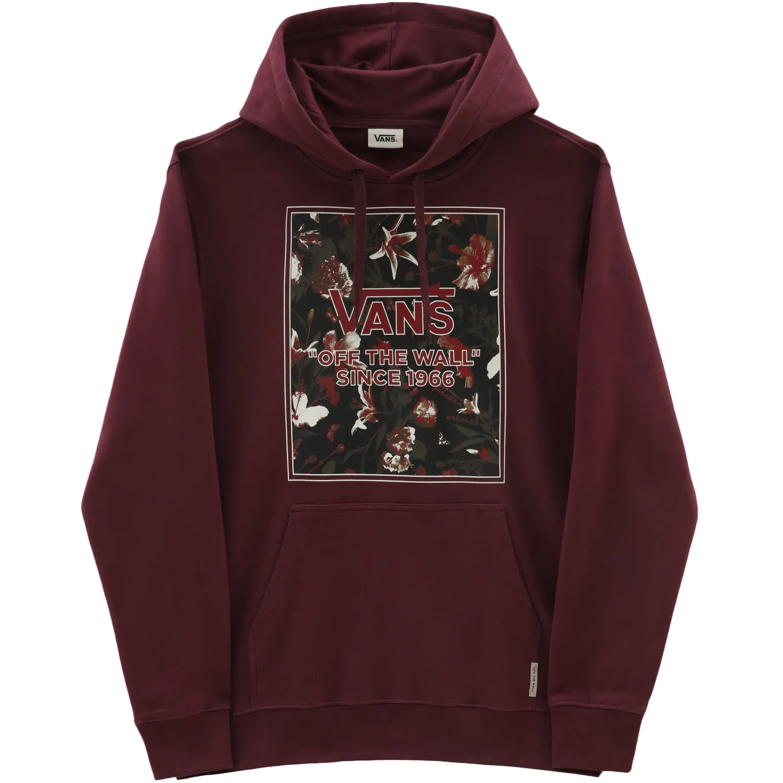 Vans Mens Night Garden Box Logo Hoodie Houndstooth twill