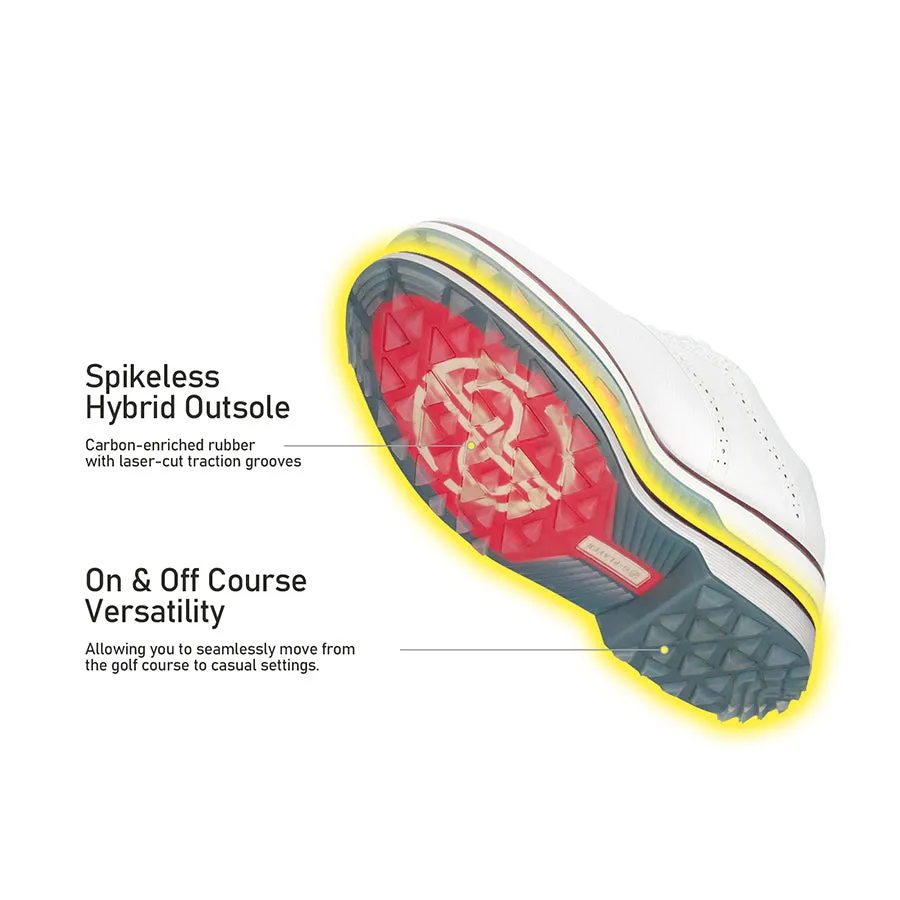 Ask Echo G3 Men's Professional Spikeless Golf Shoes?/ White ScratchResistant Comfort Lite