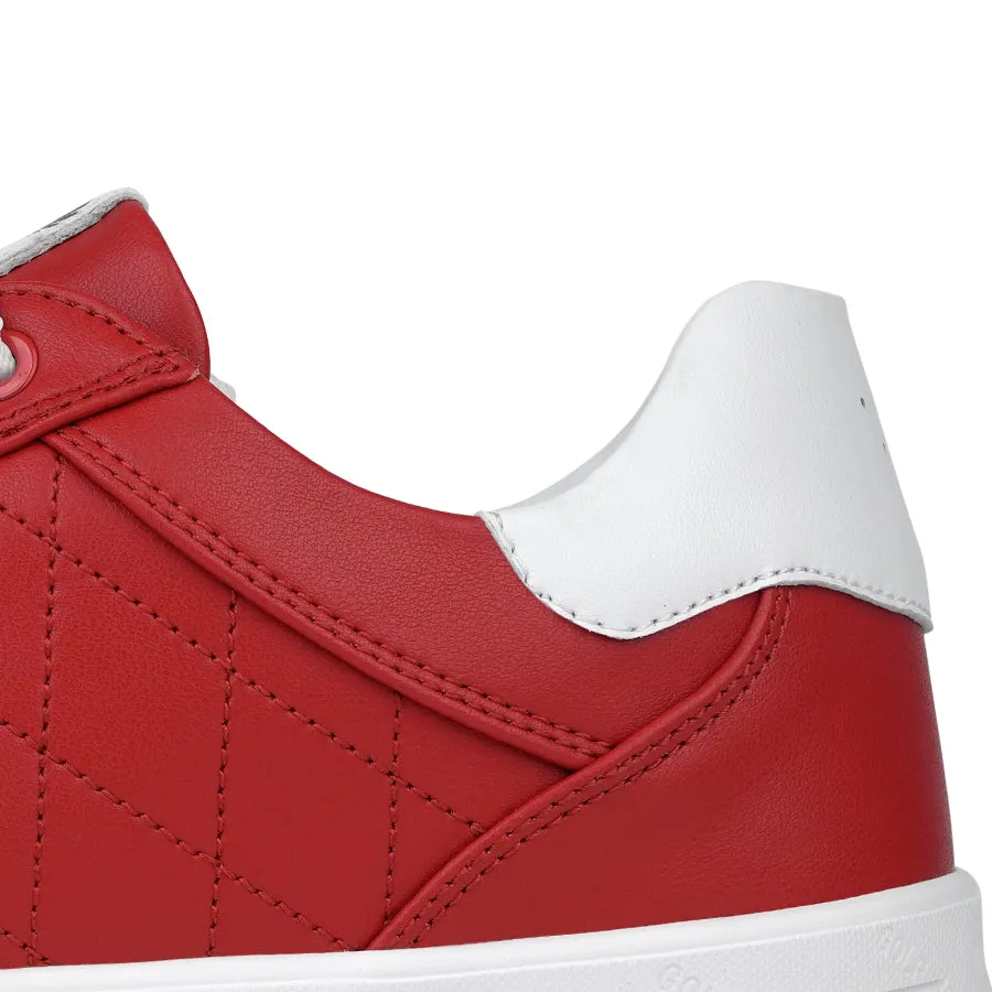 Ask Echo G2 Men's Professional Leather Golf Shoes / Red Breathable Upper