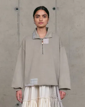 Festival Outfit Geo Pullover - Grey Picnic