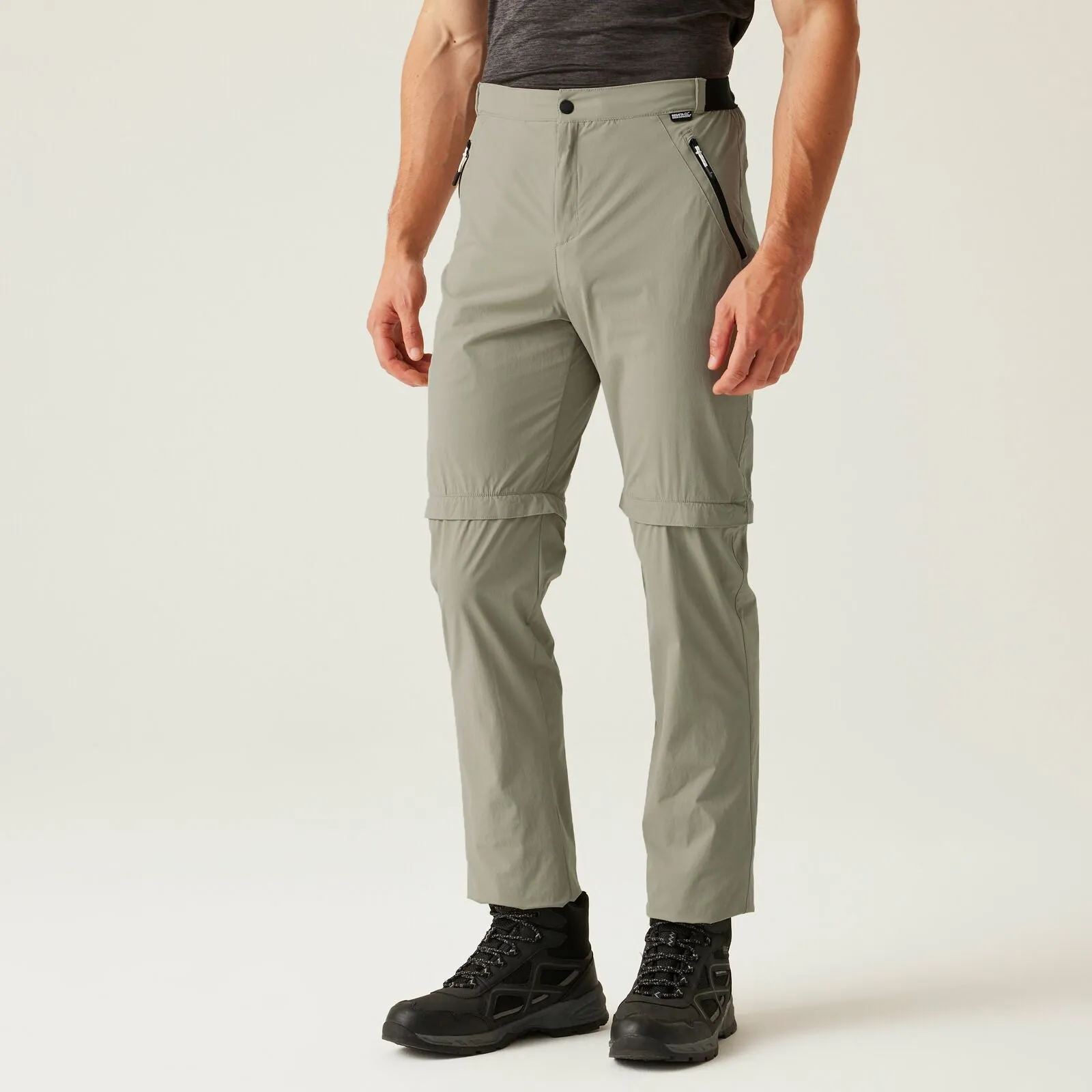 Regatta Mens Travel Light Zip Off Walking Trousers Layering Essential Compact Fit