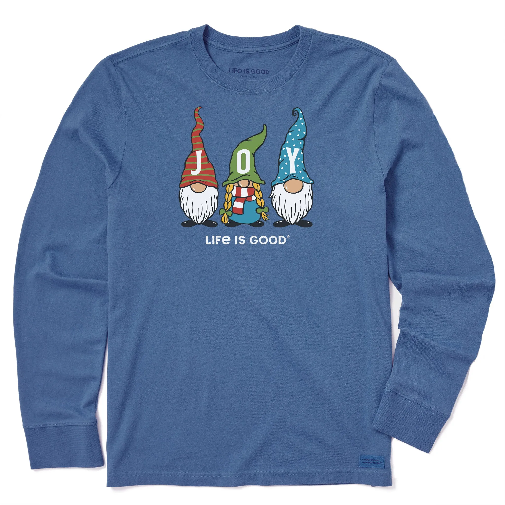 Cozy Comfort Men's Joy Gnomes Long Sleeve Crusher Tee