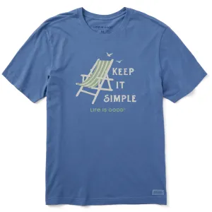 Men's Keep it Simple Beach Chair Short Sleeve Tee Quick Layer Fit Chill Mode Fit
