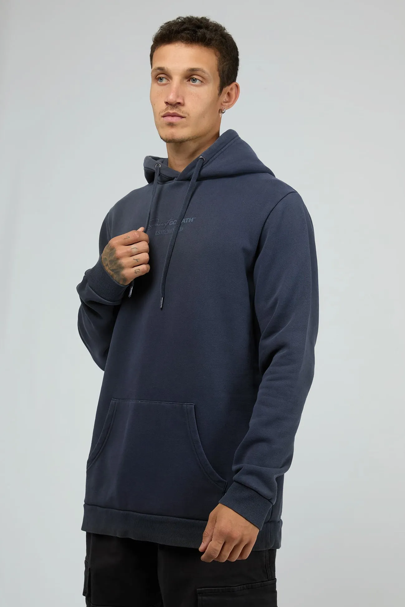 Casual Essentials Anti-pilling Memory Hoodie Steel Blue