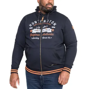 D555 Mens Flanders Big & Tall Full Zip Hoodie - Navy Water-Repellent Finish Fashion Trend