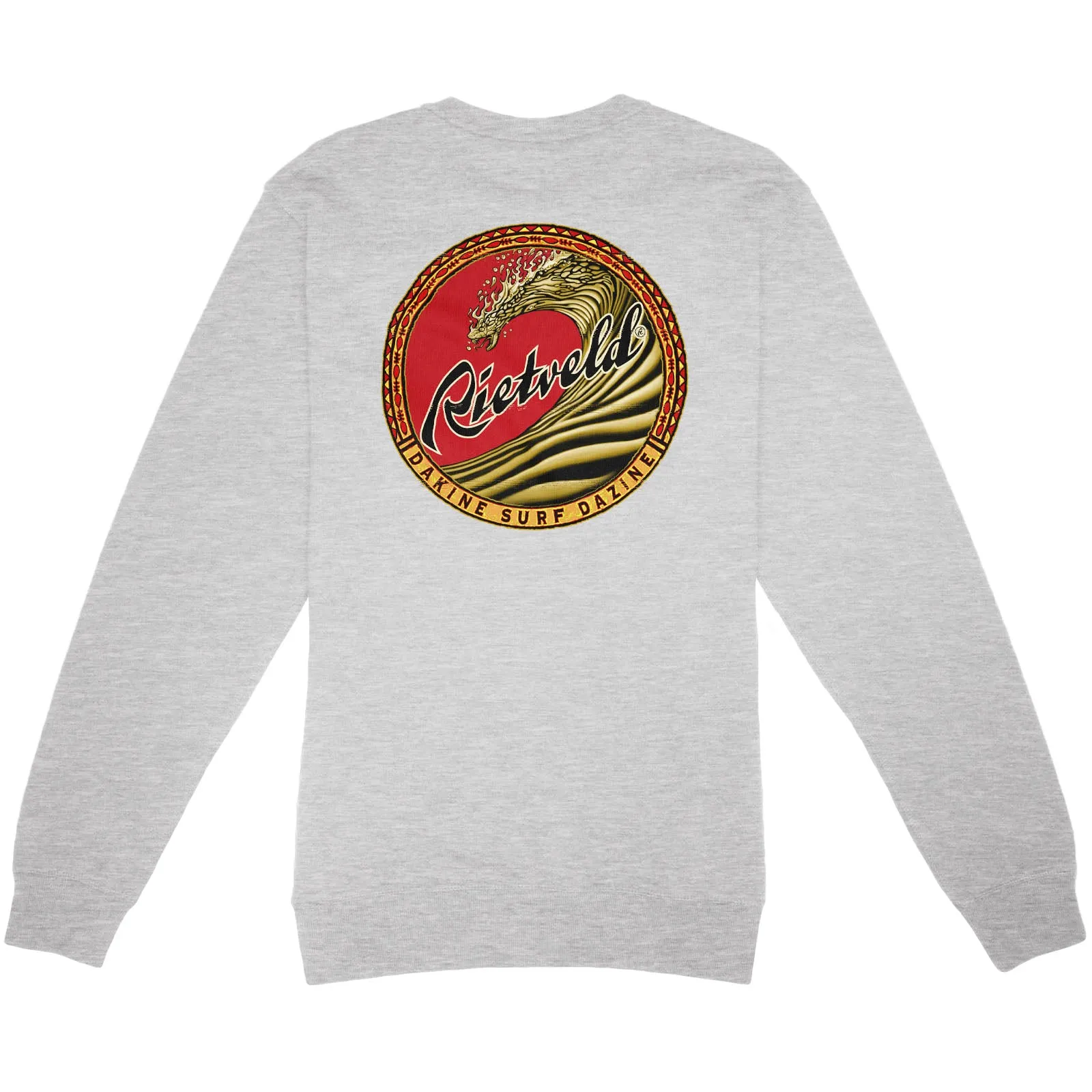 chain accents Rietveld Mens Dakine Surf Dazine Crew Neck Sweatshirt - Grey