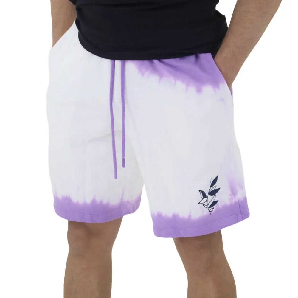 Men's Tie Dye Drawstring Short,Purple/White Snag Free Design Summer essentials