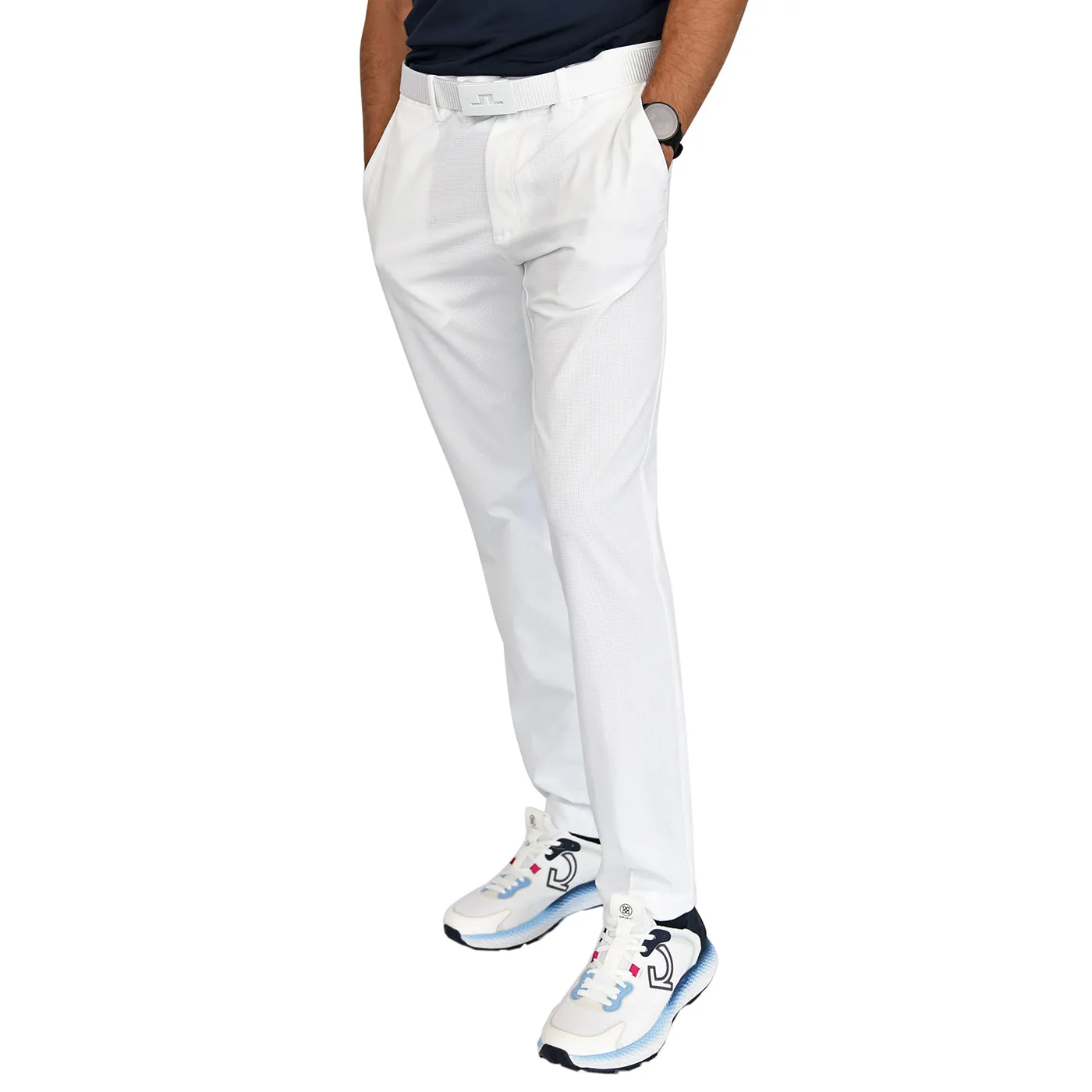 J.Lindeberg Vent Golf Pants - White Essential Wearable Perfect Pair