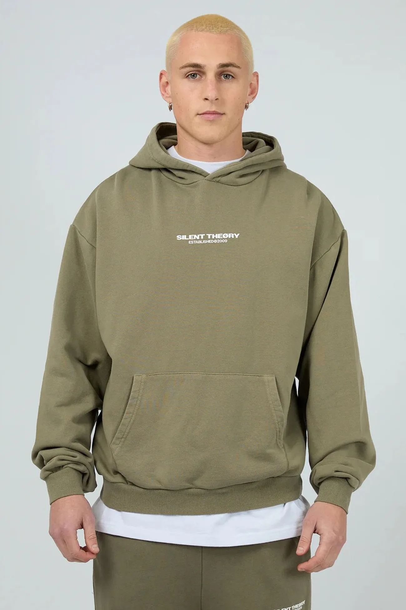 Essential Theory Hoodie Khaki suitable for holidays