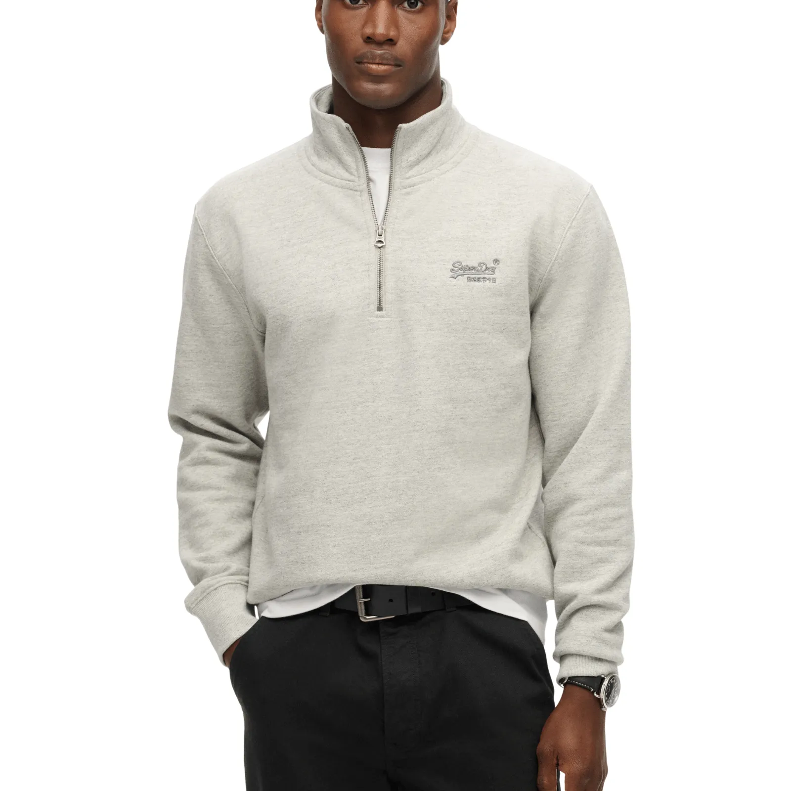 Superdry Mens Essential Logo Half Zip Sweatshirt Practical
