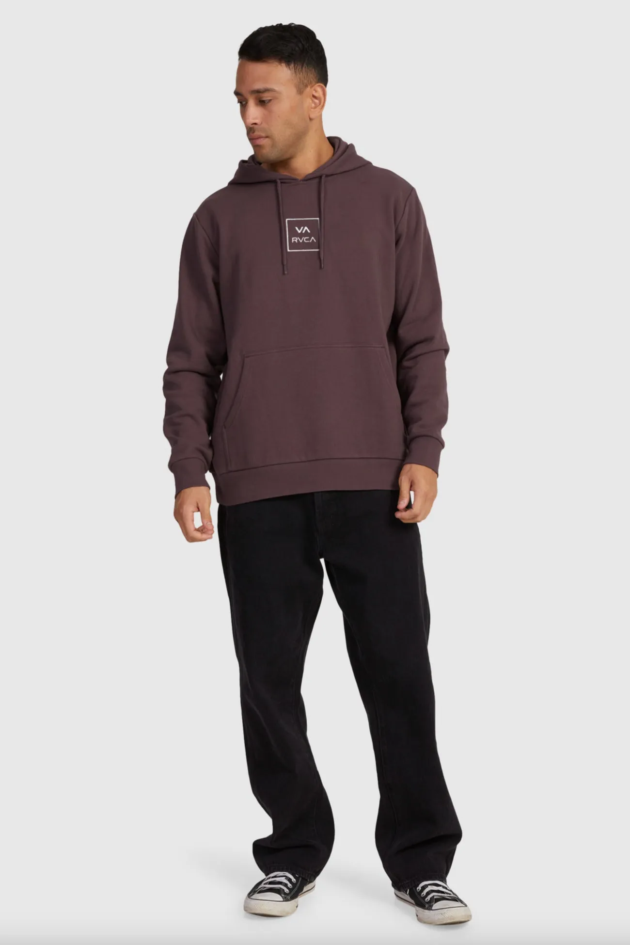 RVCA All The Ways Hoodie New Plum Athletic Cut Comfy and Cozy