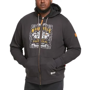 D555 Mens Knewworth Big Tall Hooded Sweatshirt - Washed Black product quilted lining comfort