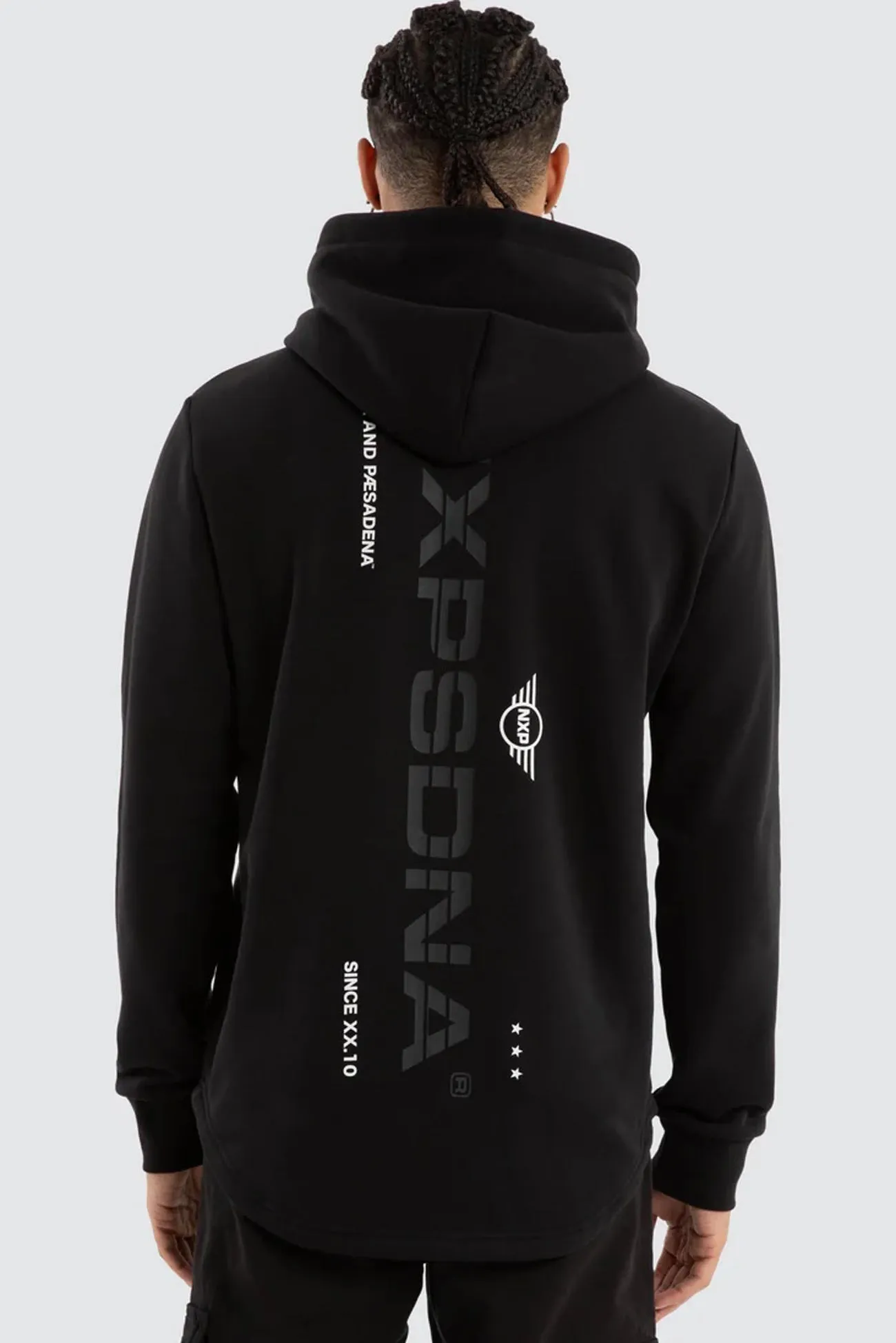 Camouflage product formal casual harmony Black Line Dual Curved Hoodie Jet Black