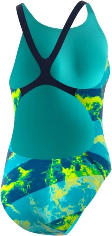 Reliable Fit Light Fabric Women's Performance Swim Allover Print SS Yellow/ Ice Yellow/ Icey Blue