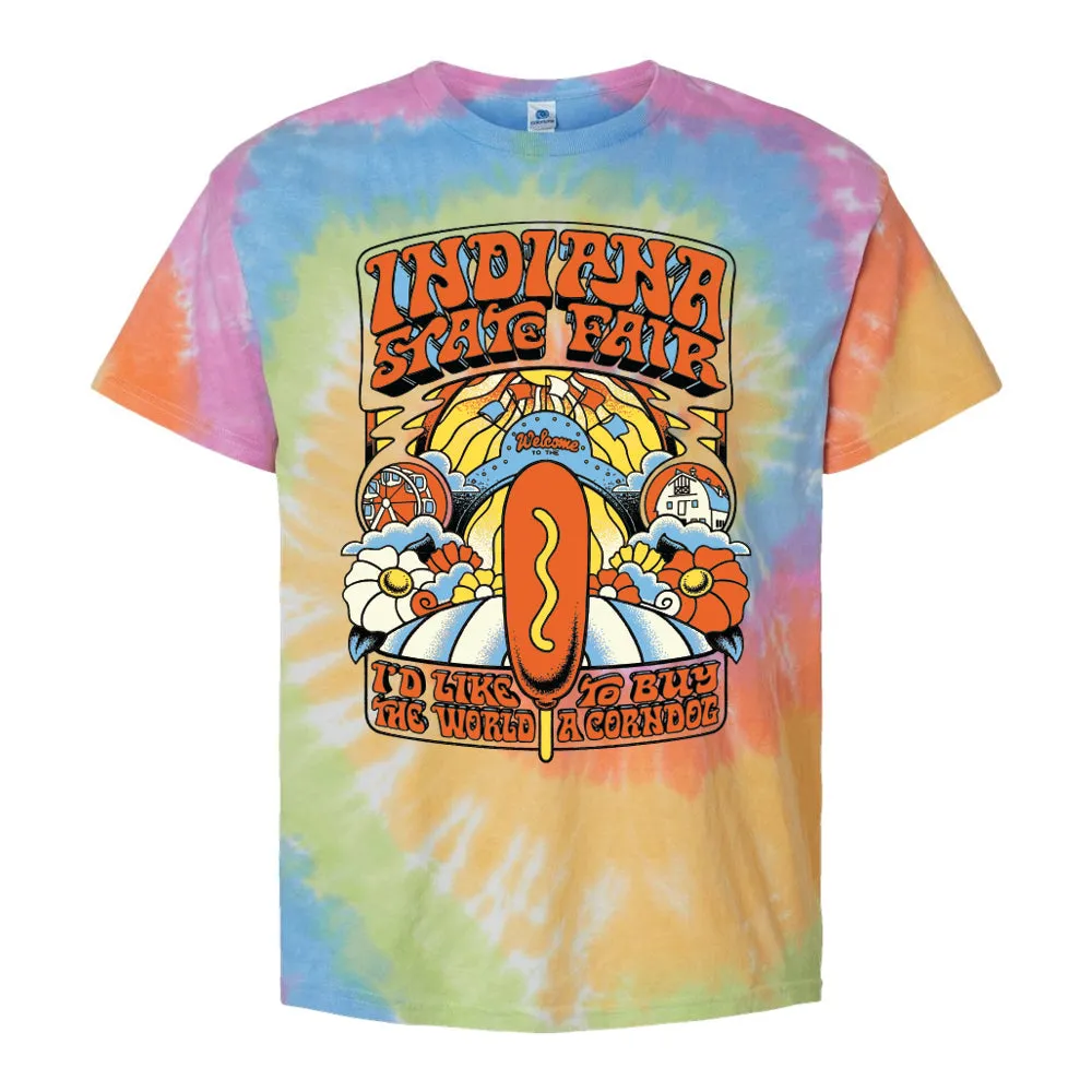 Buy the World a Corndog Tie Dye Tee yoga clothing