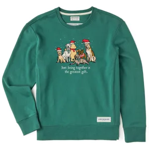 Long Sleeve Women's Winnie & Dogs Being Together is the Greatest Gift Simply True Crew