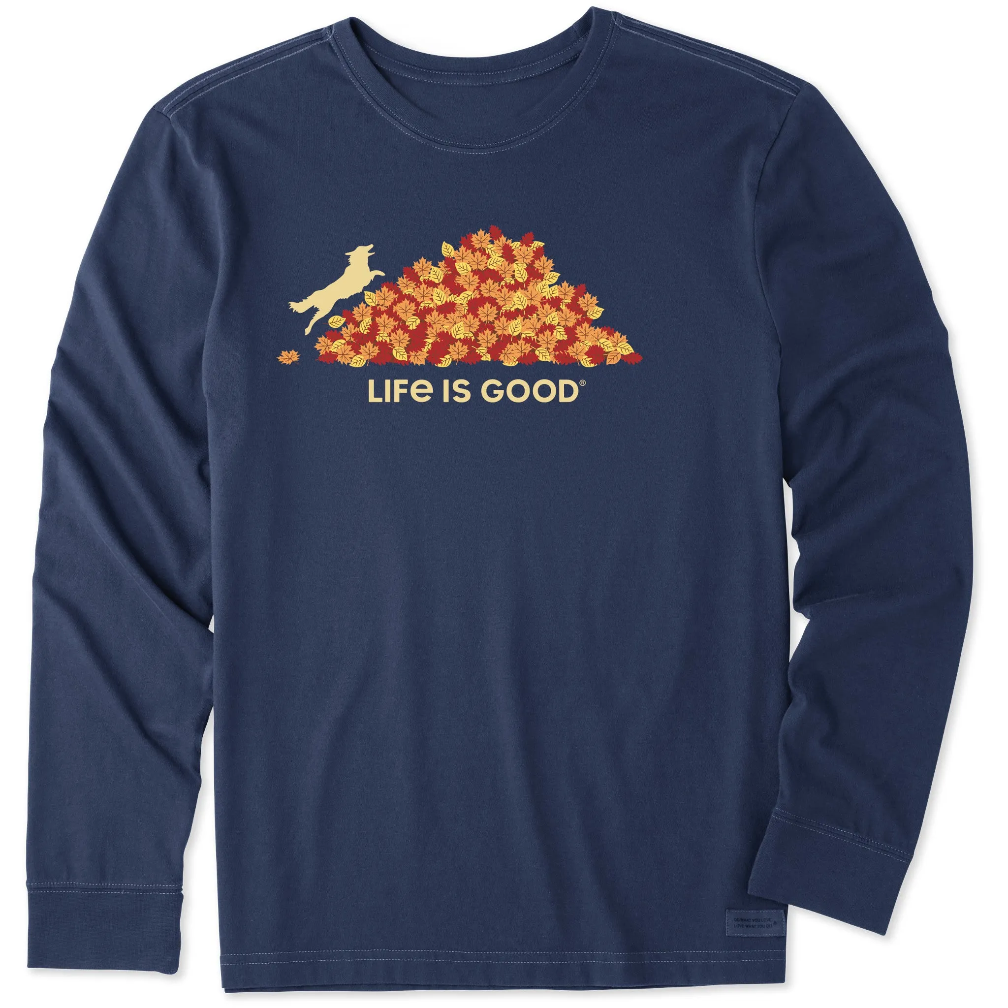 Cozy And Warm Men's LEAF JUMP Long Sleeve Crusher Tee