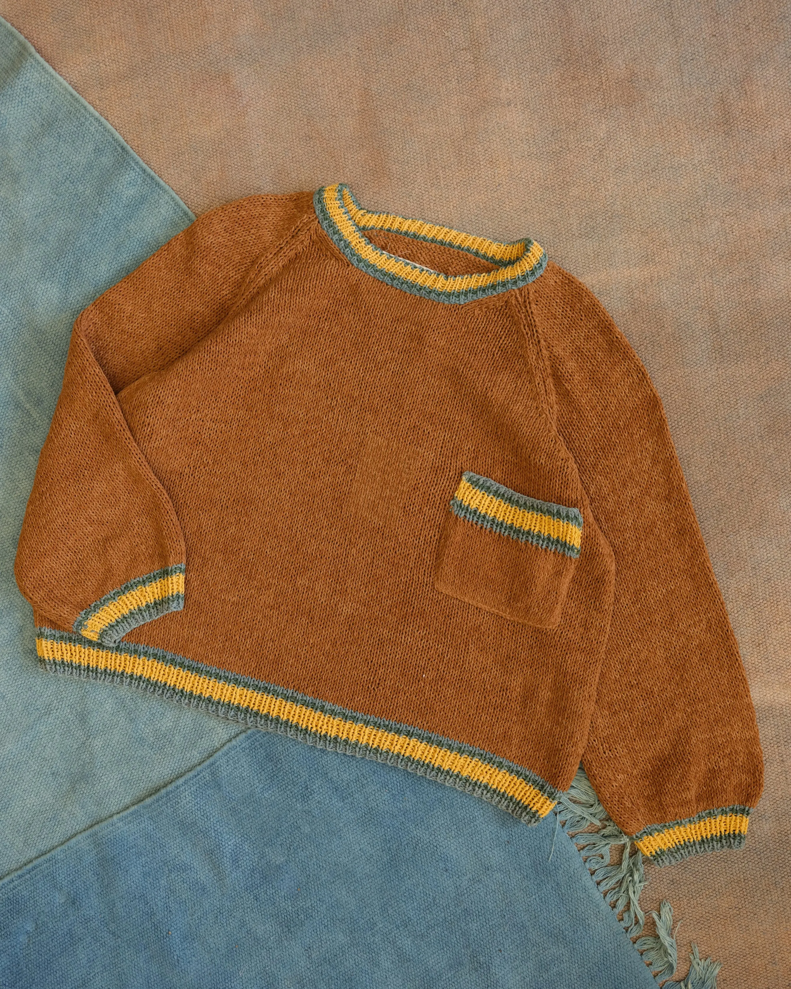 Bulb Knit Jumper - Twisted Brown Recycled Polyester Polished Feel