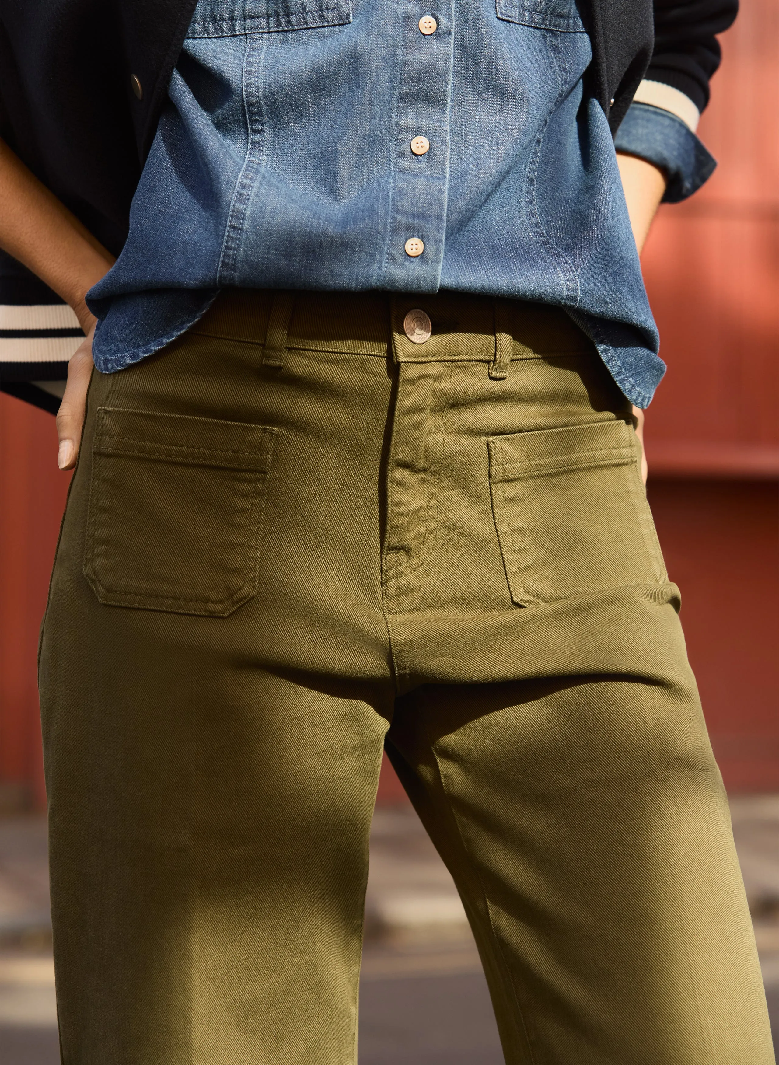 Street Smart Jena Organic Cotton Stretch Wide Crop Jeans