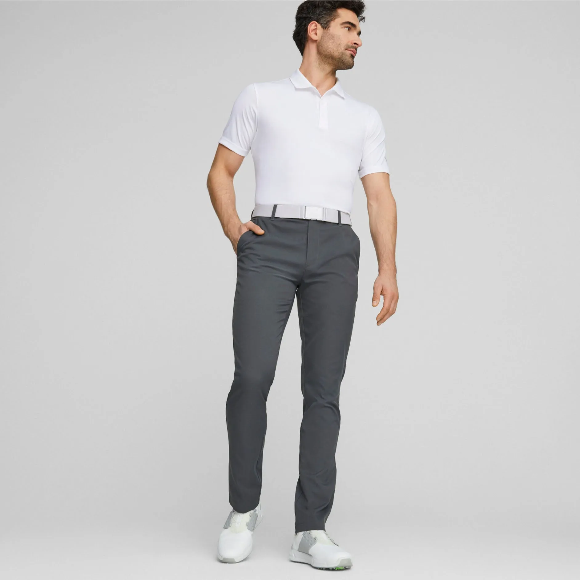 ElasticWaist Puma Dealer Tailored Golf Pants - Strong Grey