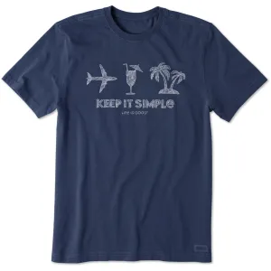 Elegant Men's Keep It Simple Travel Short Sleeve Tee