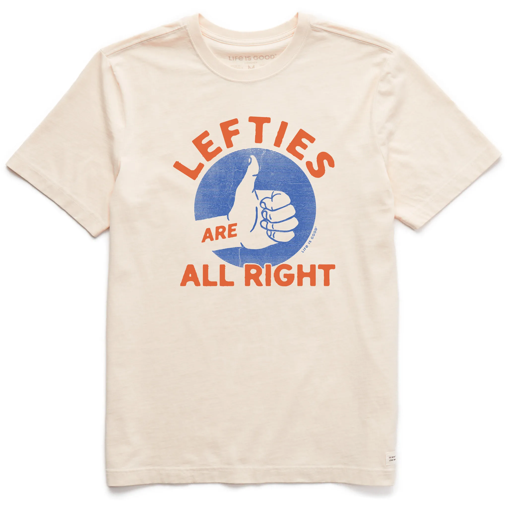 Men's Lefties are All Right Short Sleeve Crusher Tee Zip Up