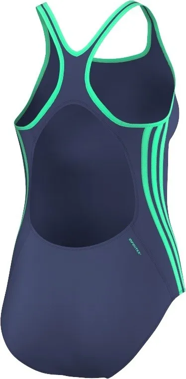 Grab And Go Winter Warmth Festival Outfit Outdoor Adventure adidas 3 Stripe Classic One Piece Swimsuit (Purple/Green)