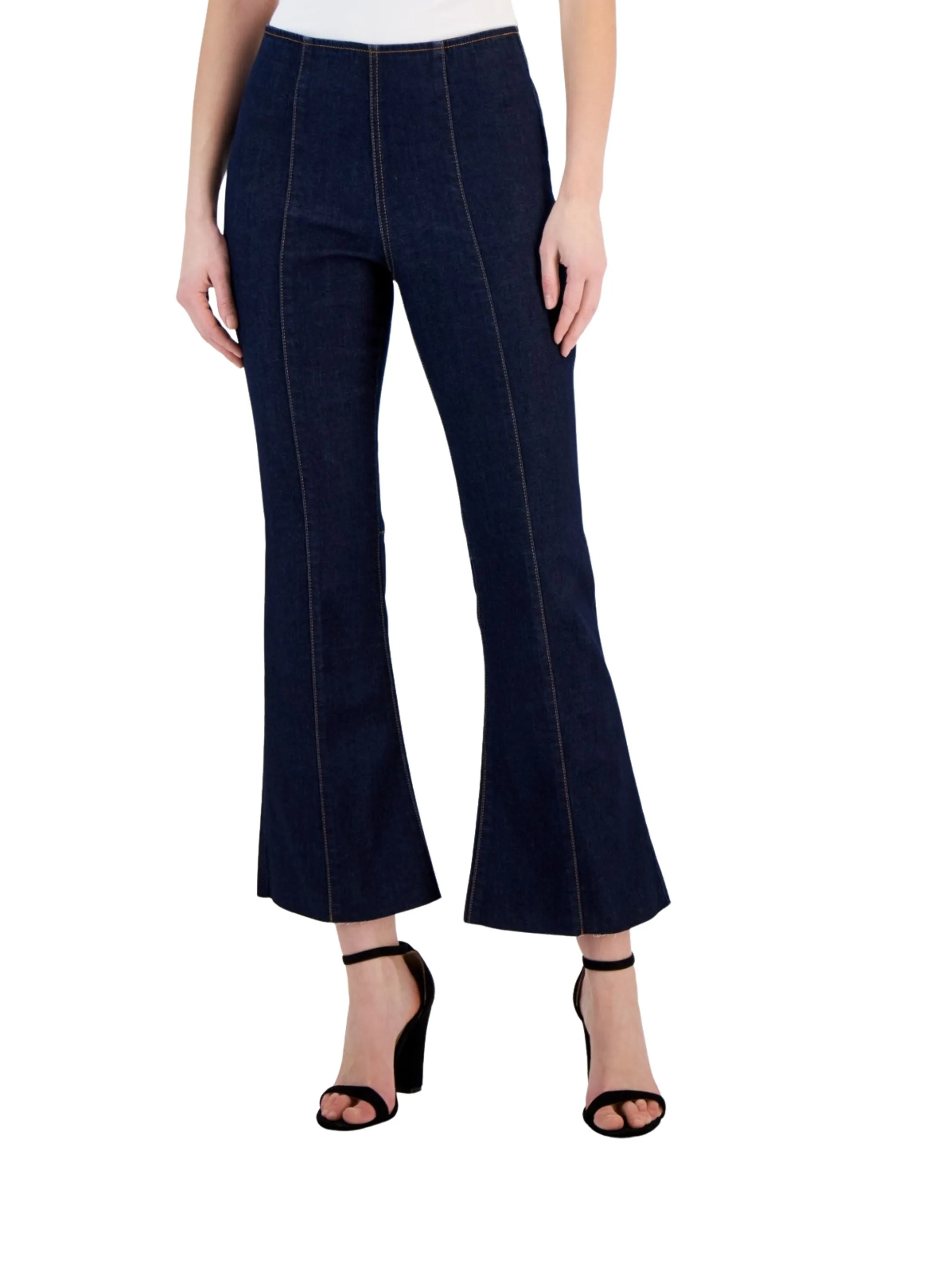 Clean Fit Women's Bottom Wide Jeans,Navy