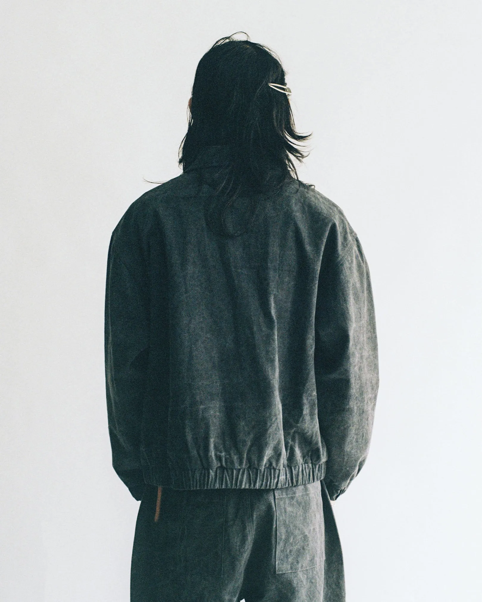 Distant Washed Harrington Jacket Camo Print