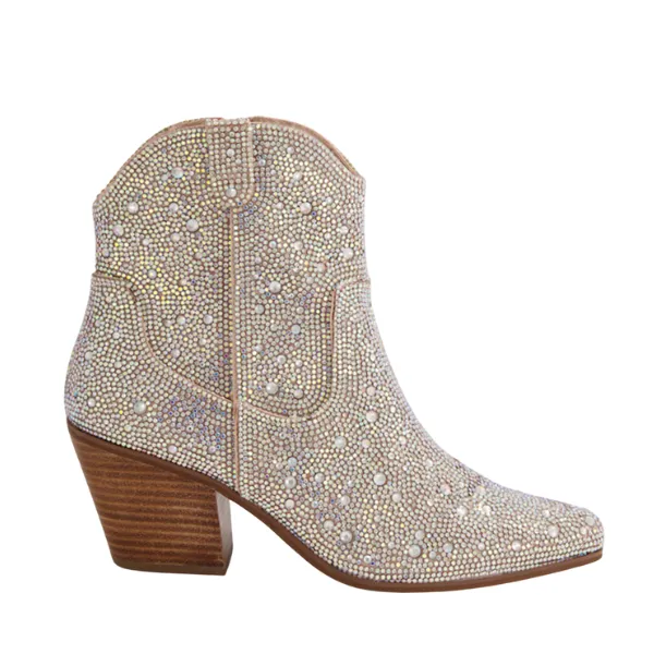 Django & Juliette Women's Wagon Silver Jewel Subtle design High-Performance Footwear