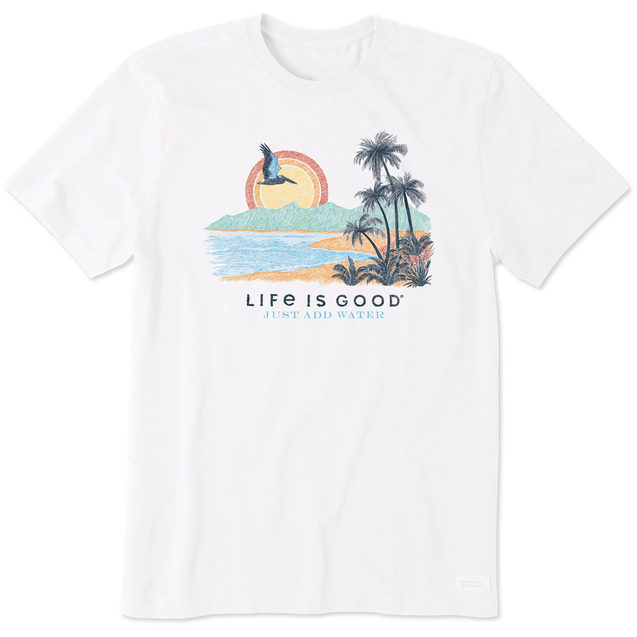 ComfortFirst Men's Just Add Water Beach Short Sleeve Tee