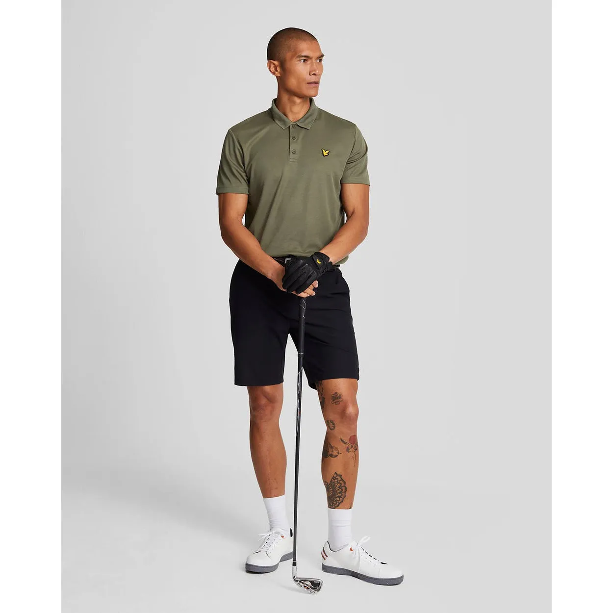 Fit Design Reflective Safety Detailing Lyle & Scott Airlight Tech Golf Shorts - Jet Black