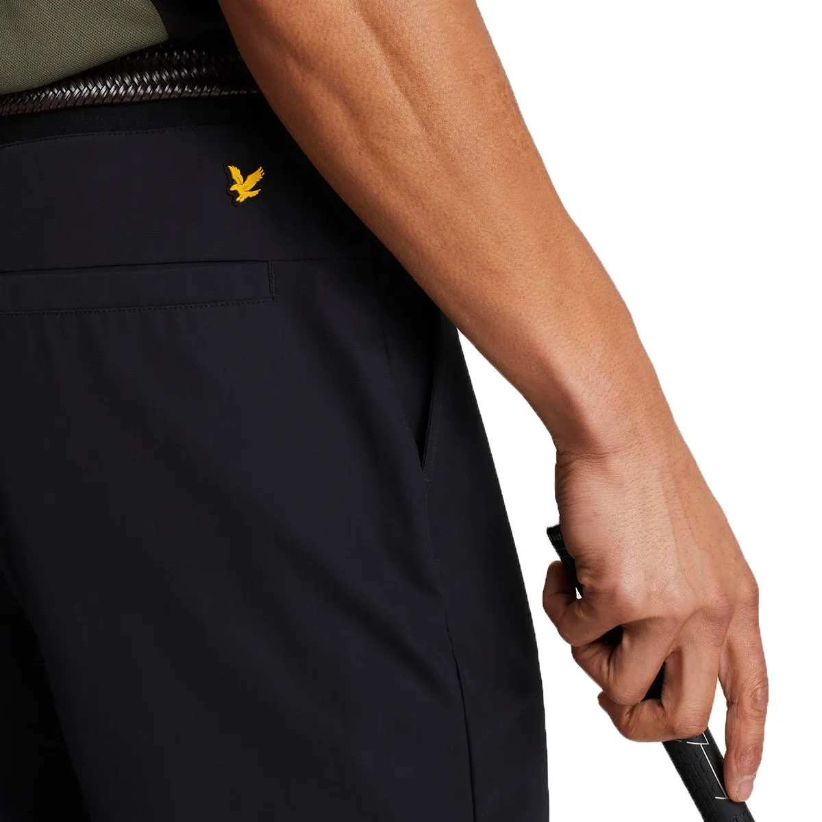 Lyle & Scott Airlight Tech Golf Shorts - Jet Black Water resistant coating