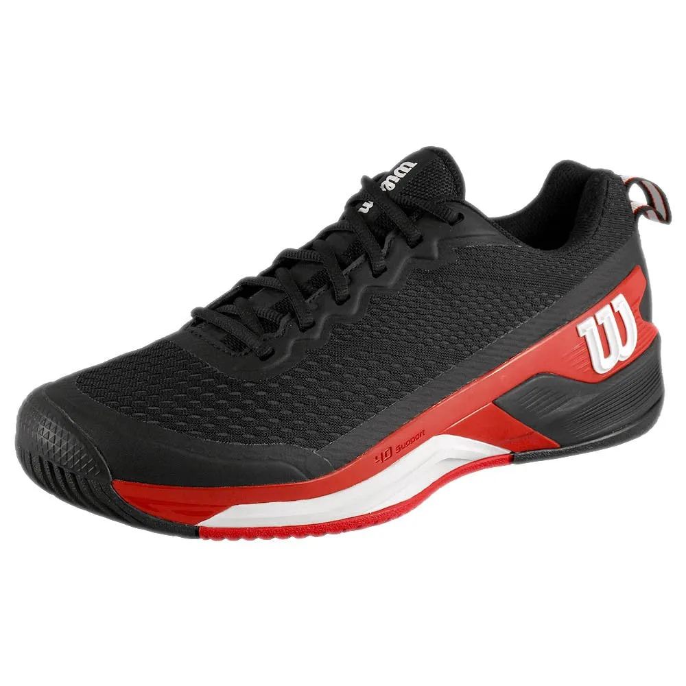 Wilson Men's Rush Pro 4.5 - Black/Infrared Slip On Design