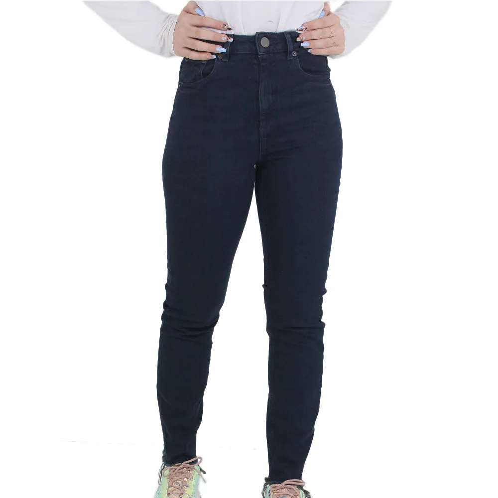 Women's Ripped Back Straight Jeans,Navy classic clothing Quality Staple